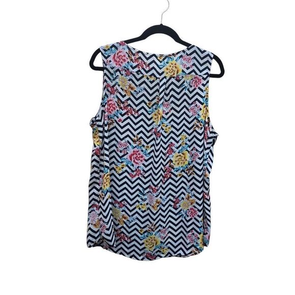 Tacera Size Extra Large (XL) Zip Front Tank Floral - Picture 2 of 3